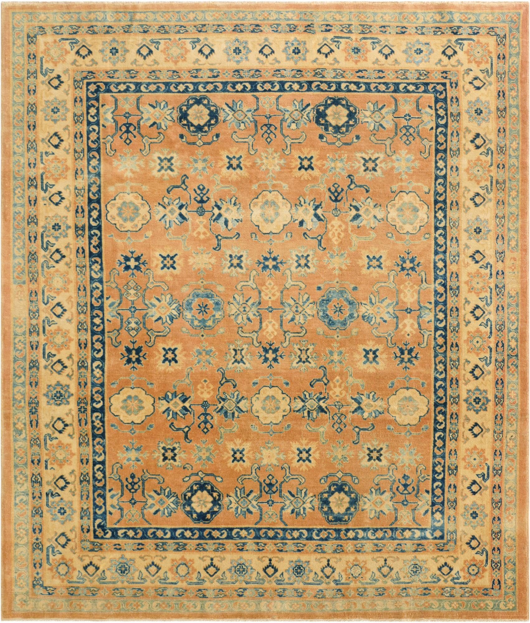 8' 2 x 9' 10 Hand Knotted Oushak Wool Rug