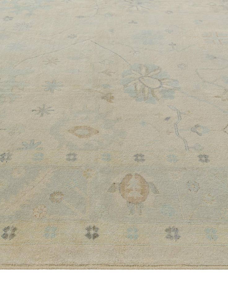 Detail image of 10' 5 x 13' 11 Hand Knotted Oushak Wool Rug