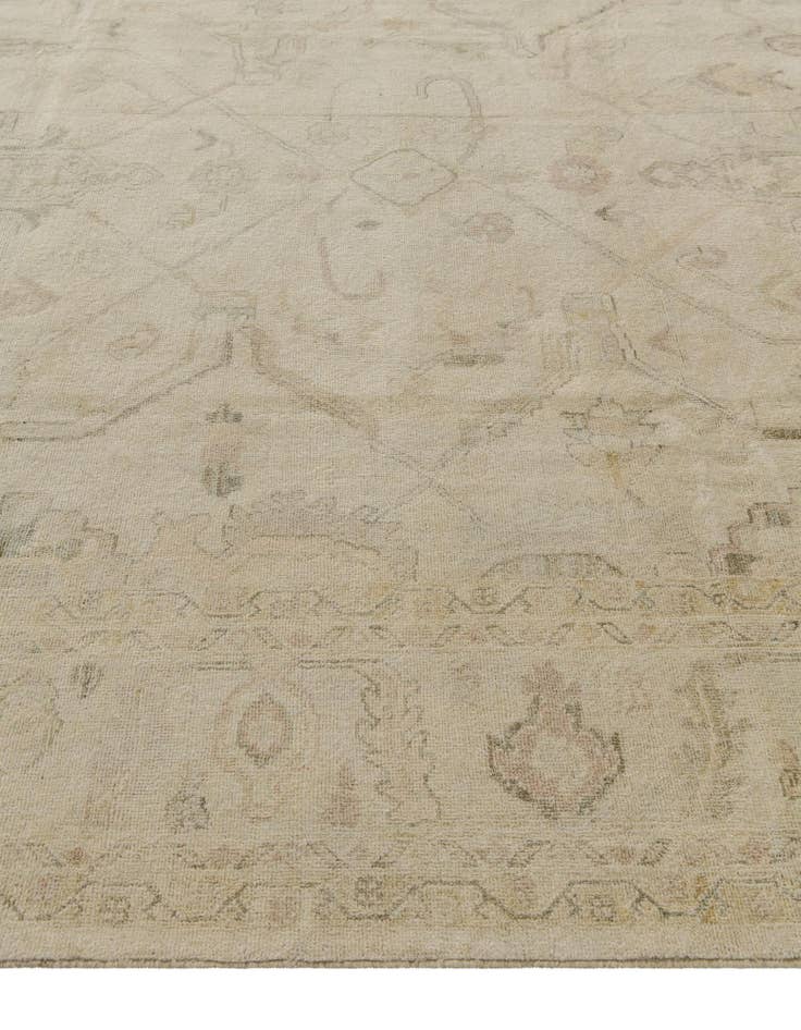 Detail image of 9' 2 x 11' 11 Hand Knotted Oushak Wool Rug