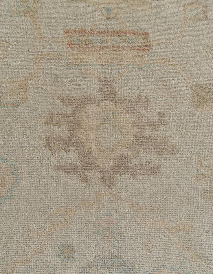 Detail image of 9' 2 x 11' 9 Hand Knotted Oushak Wool Rug