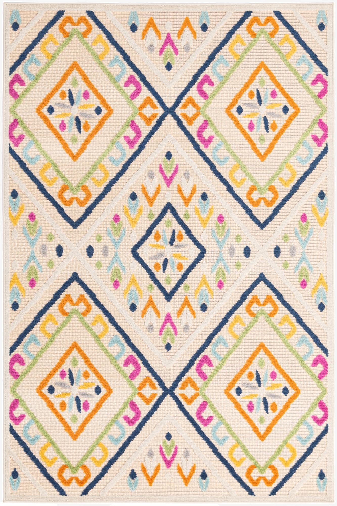  4' 7 x 7' 3  Washable  Indoor / Outdoor Rug