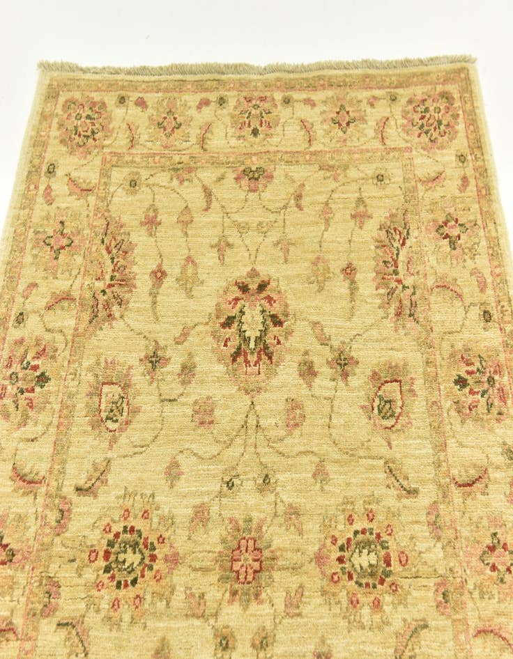 Detail image of  3' 5 x 4' 9  Hand Knotted Peshawar Ziegler Rug