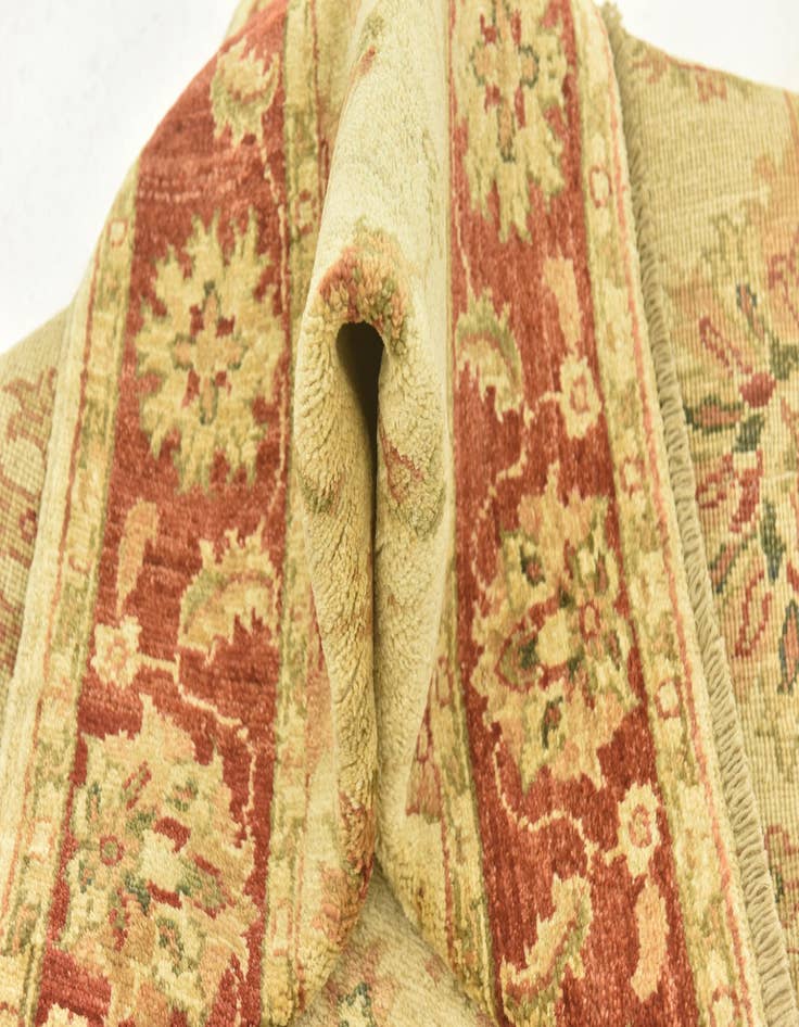 Detail image of  3' 6 x 4' 9  Hand Knotted Peshawar Ziegler Rug