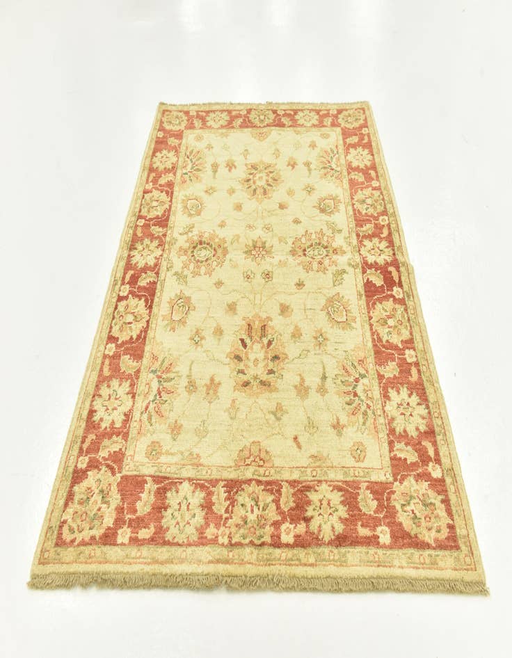 Detail image of  3' 6 x 4' 9  Hand Knotted Peshawar Ziegler Rug