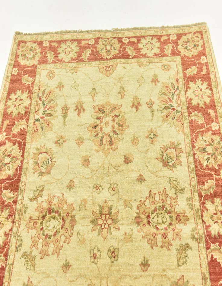 Detail image of  3' 6 x 4' 9  Hand Knotted Peshawar Ziegler Rug