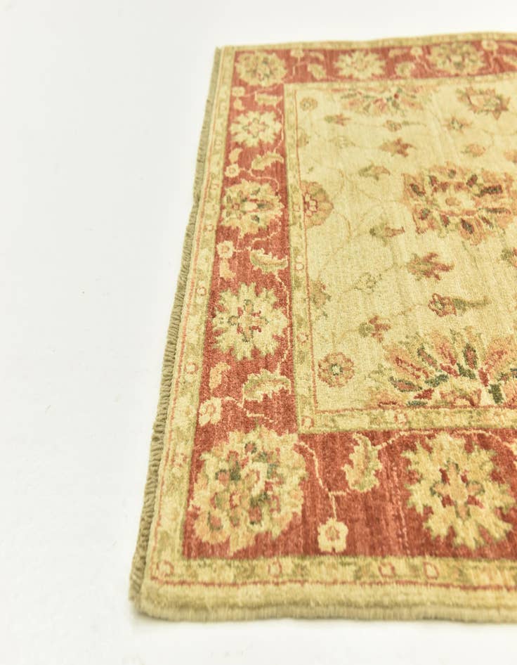 Detail image of  3' 6 x 4' 9  Hand Knotted Peshawar Ziegler Rug