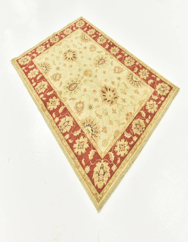 Detail image of  3' 6 x 4' 10  Hand Knotted Peshawar Ziegler Rug