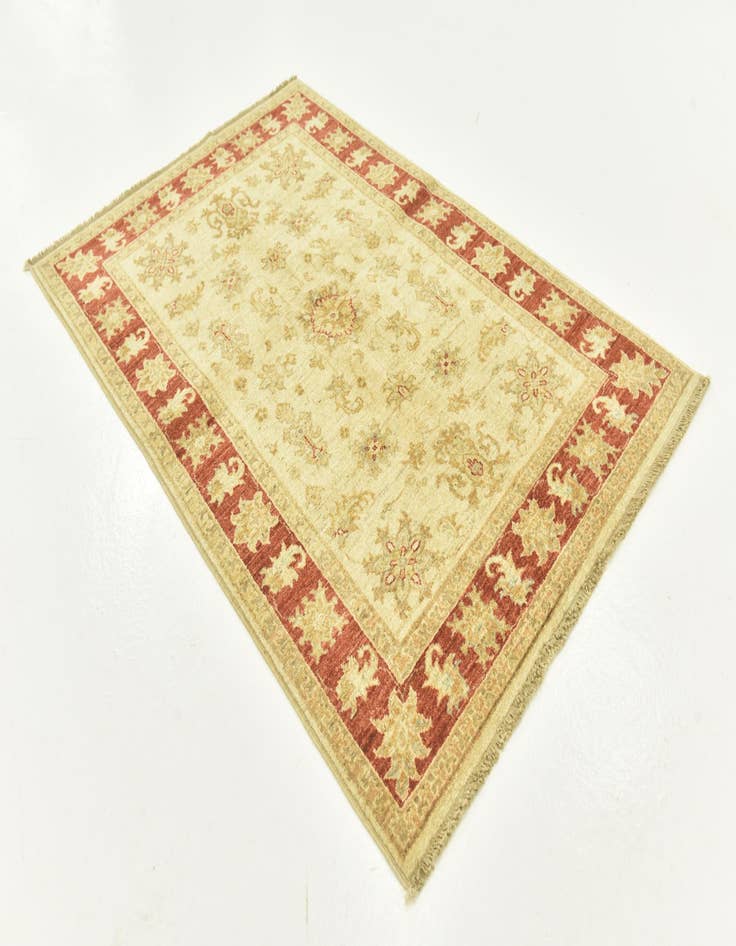 Detail image of  3' 3 x 4' 11  Hand Knotted Peshawar Ziegler Rug