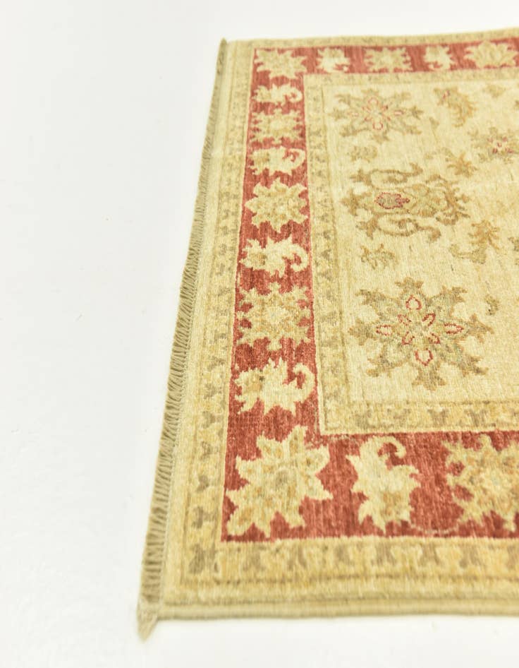 Detail image of  3' 3 x 4' 11  Hand Knotted Peshawar Ziegler Rug