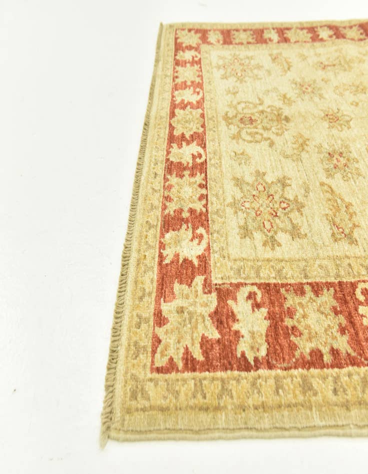 Detail image of  3' 5 x 4' 10  Hand Knotted Peshawar Ziegler Rug
