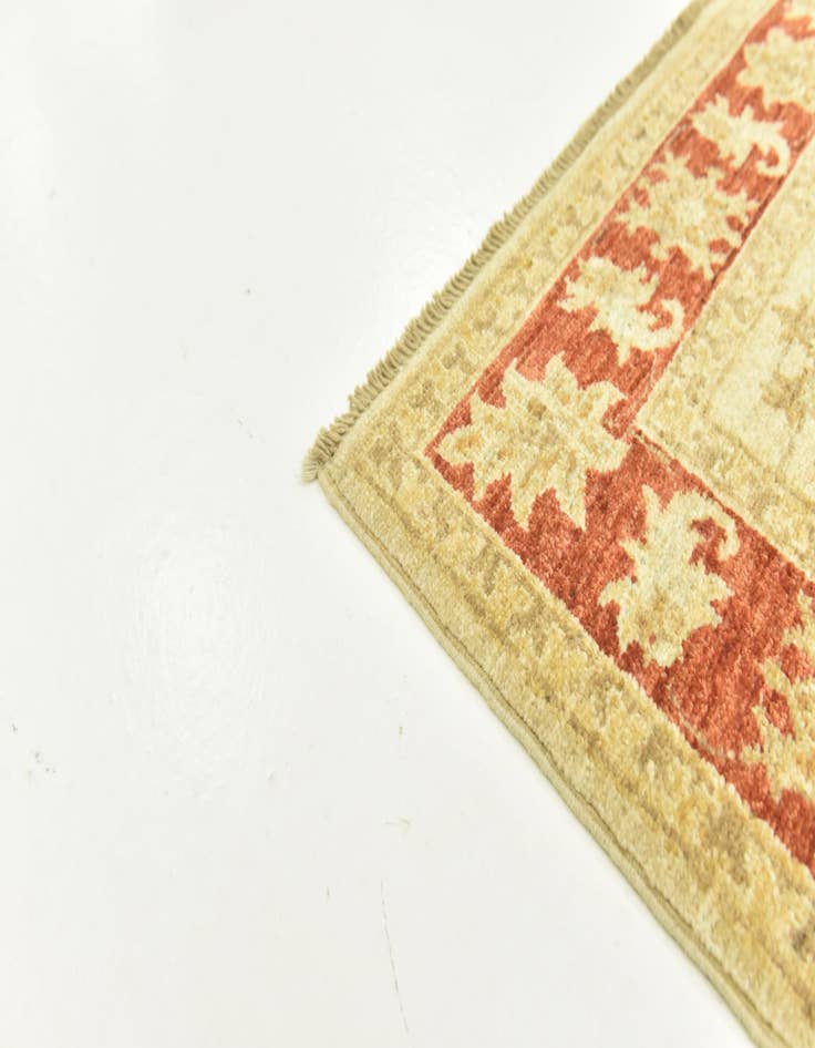 Detail image of  3' 5 x 4' 10  Hand Knotted Peshawar Ziegler Rug