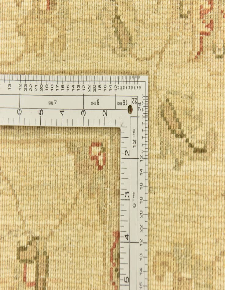 Detail image of  5' 9 x 8'  Hand Knotted Peshawar Ziegler Rug