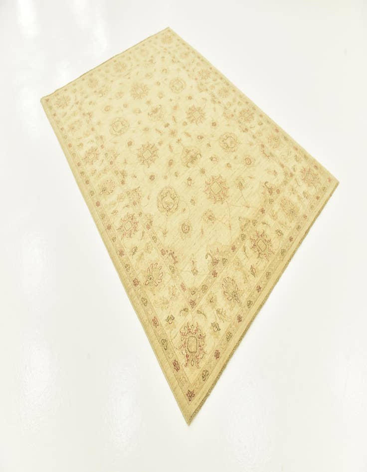 Detail image of  5' 9 x 8'  Hand Knotted Peshawar Ziegler Rug