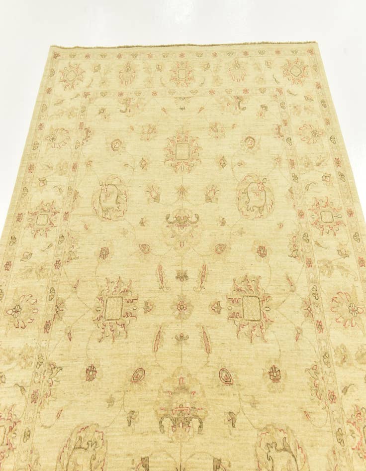 Detail image of  5' 9 x 8'  Hand Knotted Peshawar Ziegler Rug