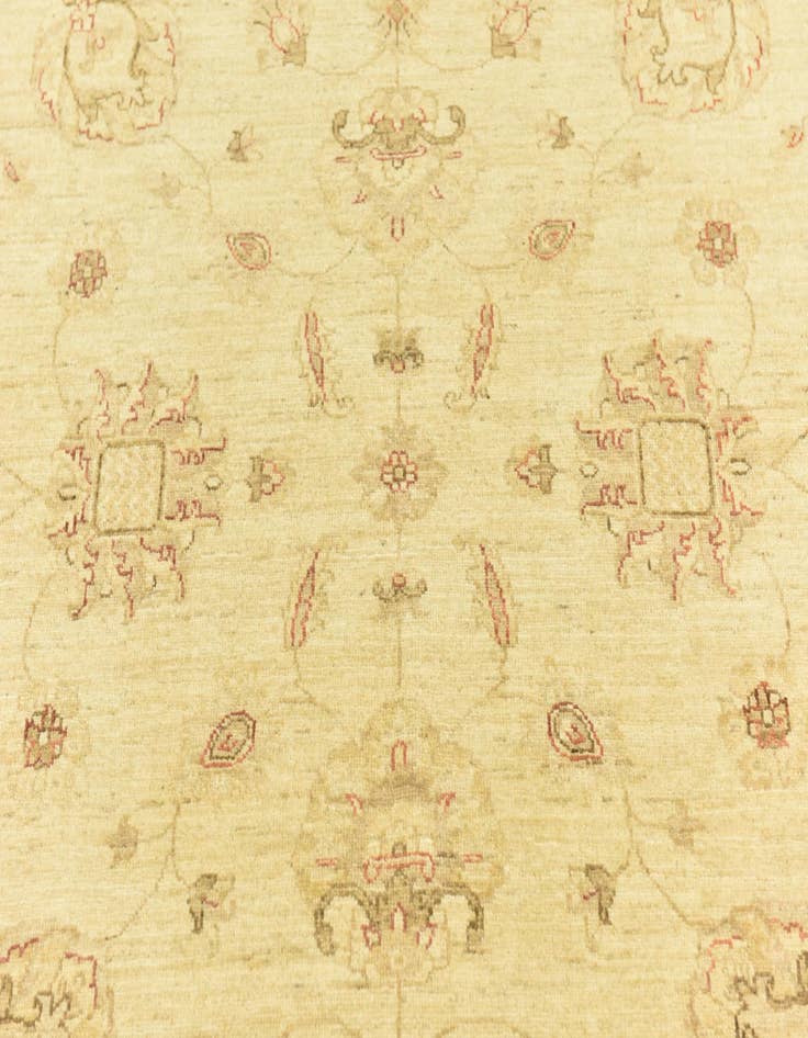 Detail image of  5' 9 x 8'  Hand Knotted Peshawar Ziegler Rug