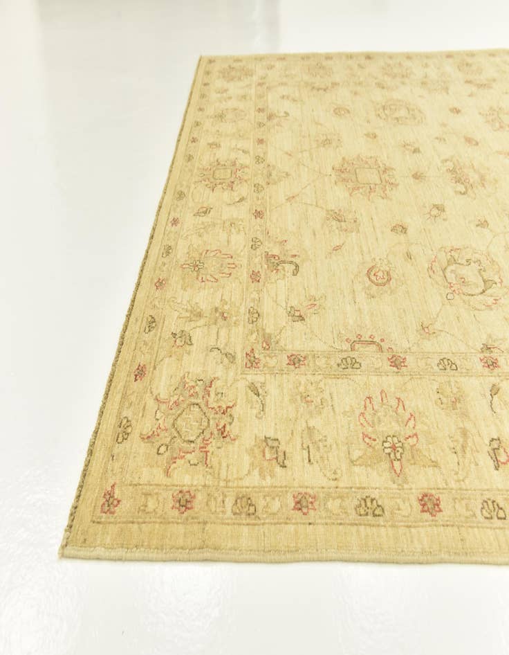 Detail image of  5' 9 x 8'  Hand Knotted Peshawar Ziegler Rug