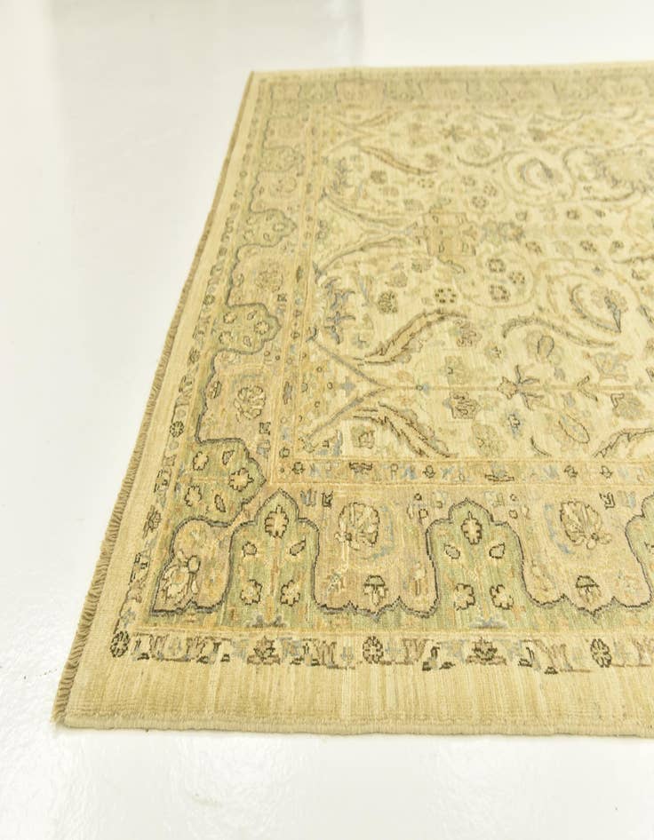 Detail image of  5' 6 x 7' 6  Hand Knotted Peshawar Ziegler Rug