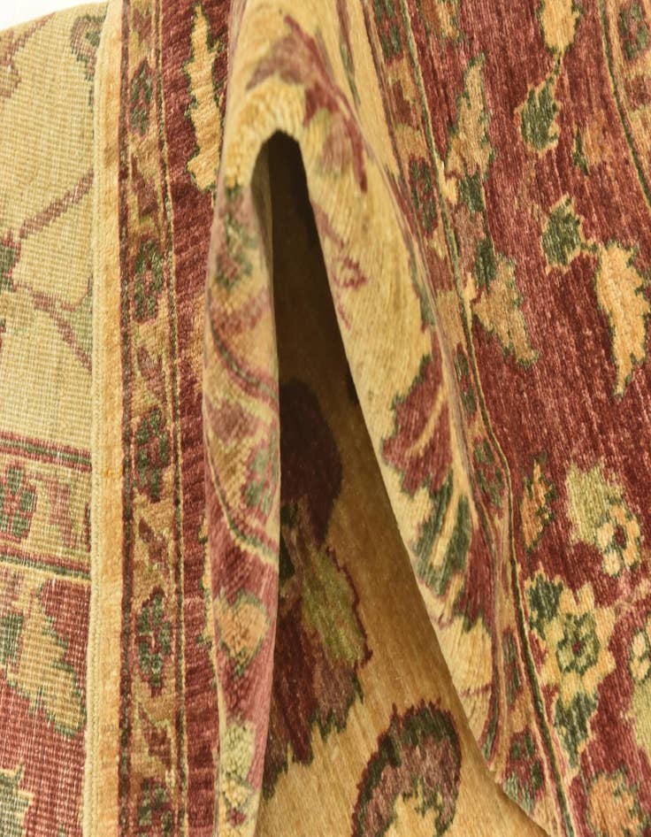 Detail image of  5' 9 x 8' 1  Hand Knotted Peshawar Ziegler Rug