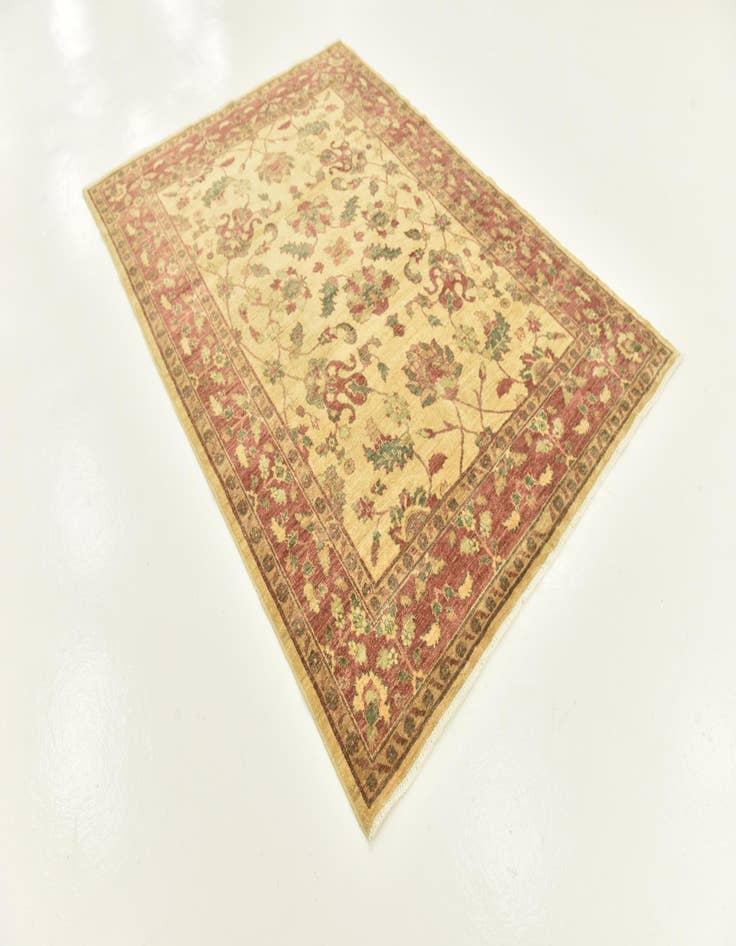 Detail image of  5' 9 x 8' 1  Hand Knotted Peshawar Ziegler Rug