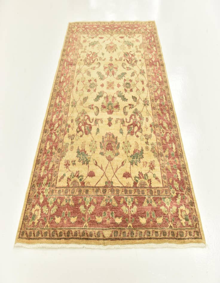 Detail image of  5' 9 x 8' 1  Hand Knotted Peshawar Ziegler Rug