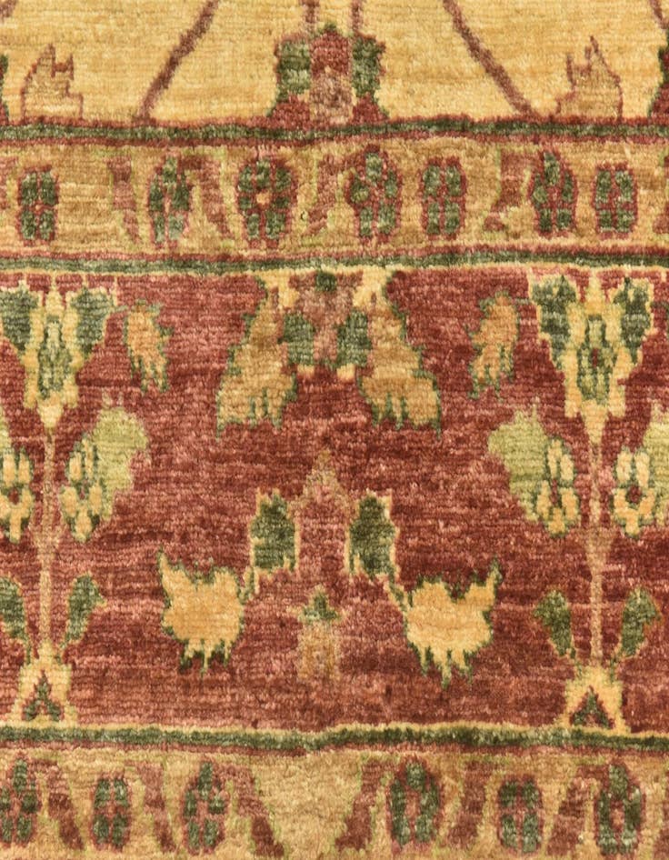 Detail image of  5' 9 x 8' 1  Hand Knotted Peshawar Ziegler Rug