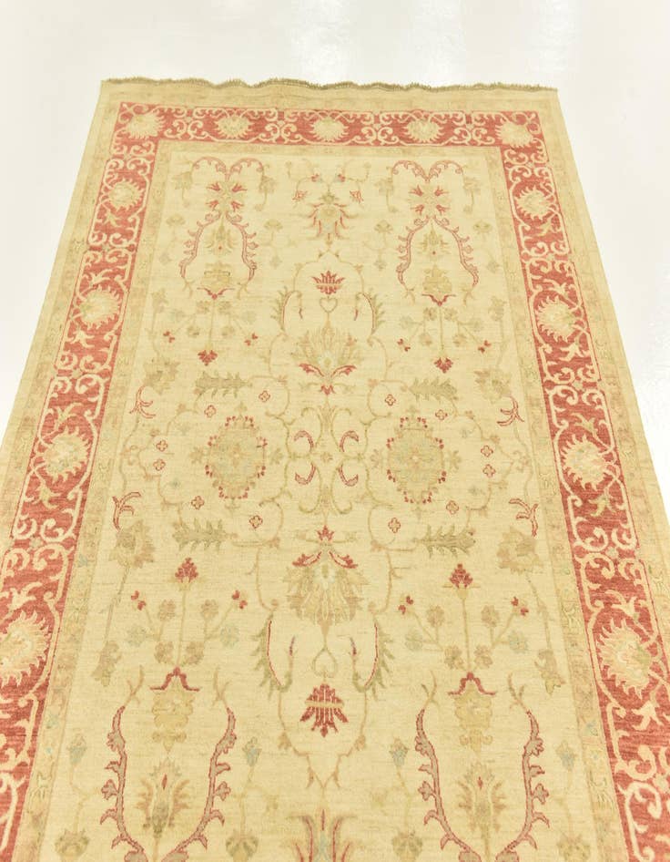 Detail image of  5' 9 x 7' 10  Hand Knotted Peshawar Ziegler Rug