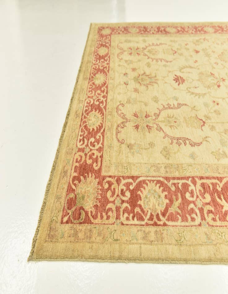 Detail image of  5' 9 x 7' 10  Hand Knotted Peshawar Ziegler Rug