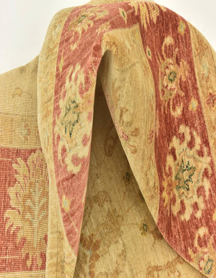 Detail image of  5' 9 x 8' 1  Hand Knotted Peshawar Ziegler Rug