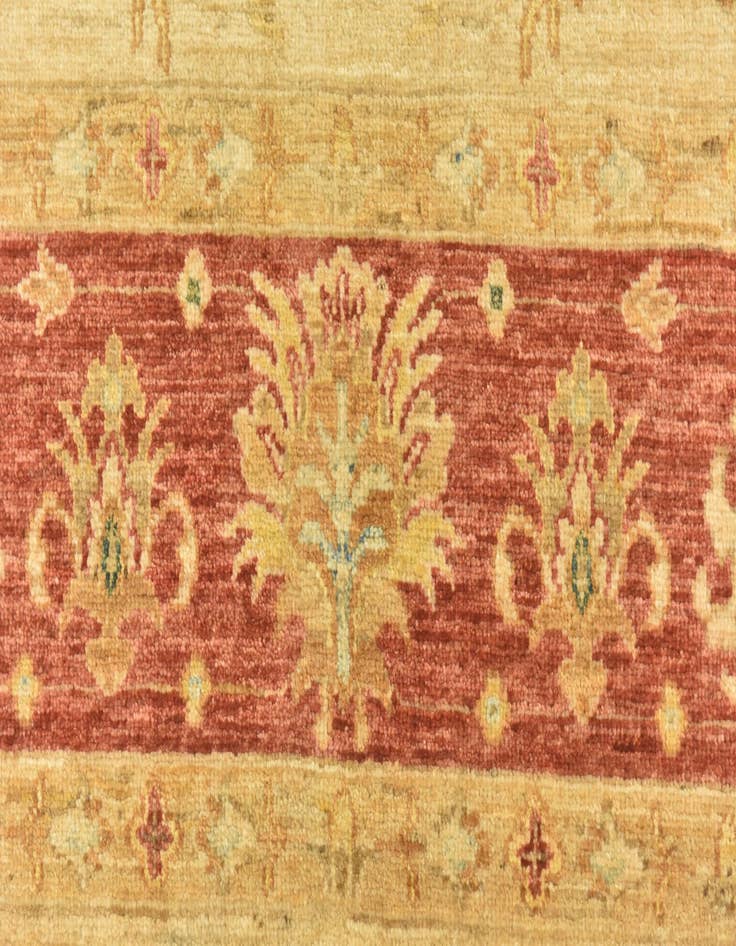 Detail image of  5' 9 x 8' 1  Hand Knotted Peshawar Ziegler Rug