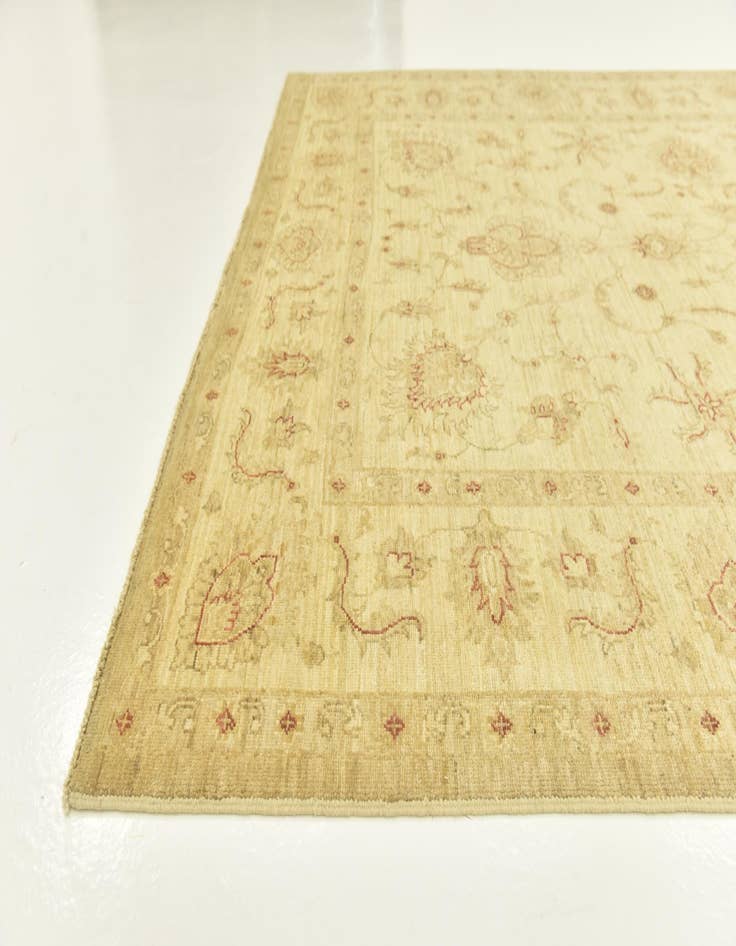 Detail image of  5' 9 x 8'  Hand Knotted Peshawar Ziegler Rug