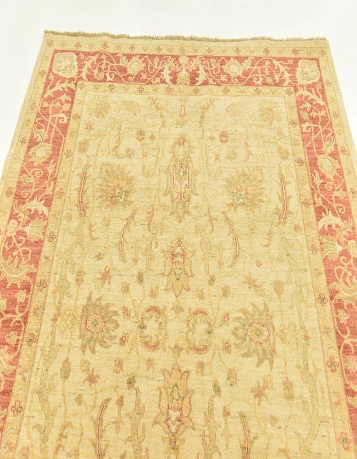 Detail image of  5' 9 x 6' 8  Hand Knotted Peshawar Ziegler Rug