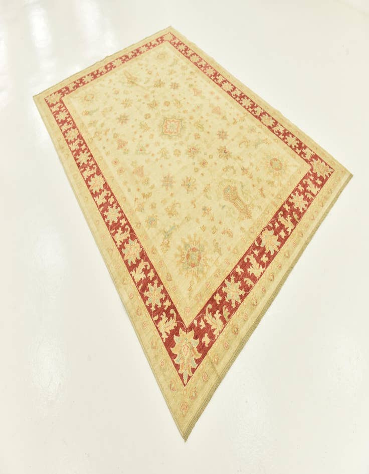 Detail image of  7' x 9' 5  Hand Knotted Peshawar Ziegler Rug