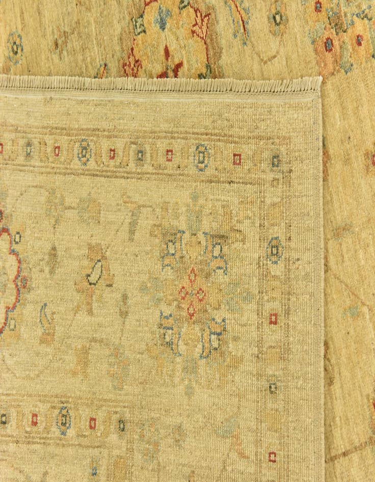 Detail image of  6' 4 x 9' 7  Hand Knotted Peshawar Ziegler Rug