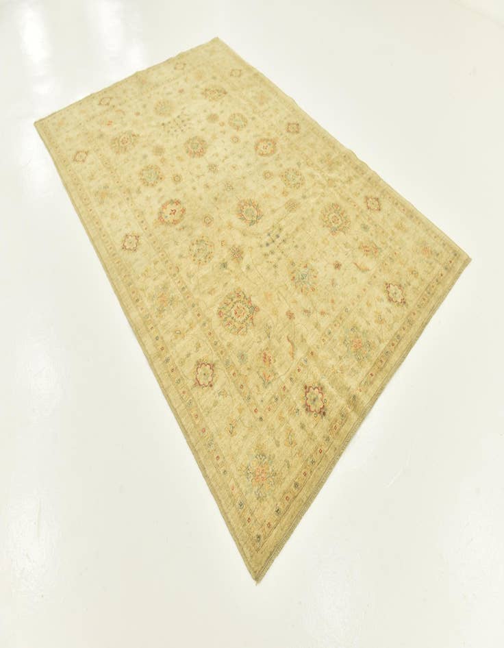 Detail image of  6' 4 x 9' 7  Hand Knotted Peshawar Ziegler Rug