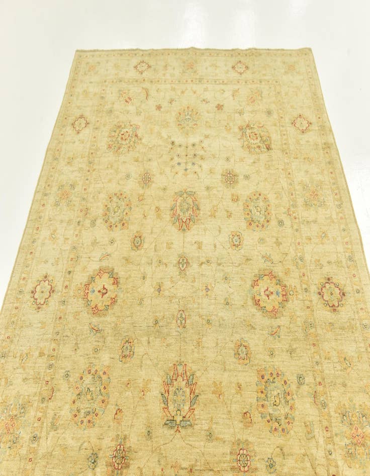 Detail image of  6' 4 x 9' 7  Hand Knotted Peshawar Ziegler Rug