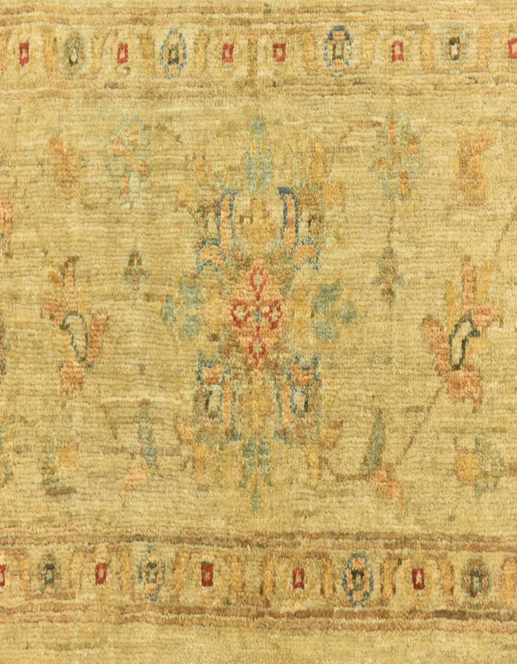 Detail image of  6' 4 x 9' 7  Hand Knotted Peshawar Ziegler Rug