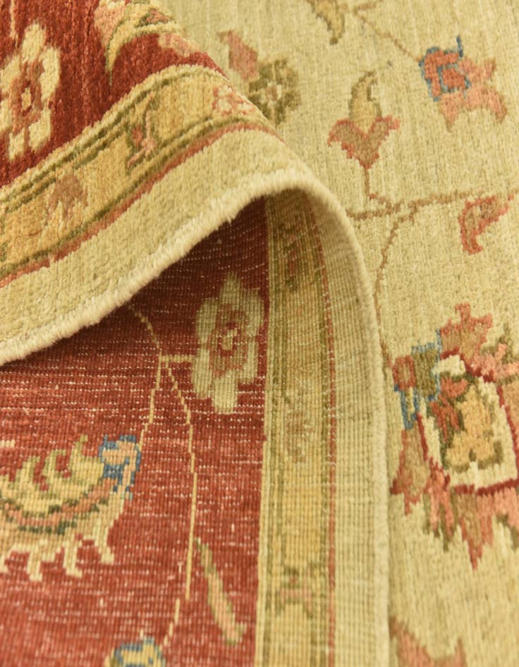 Detail image of  6' 9 x 9' 8  Hand Knotted Peshawar Ziegler Rug