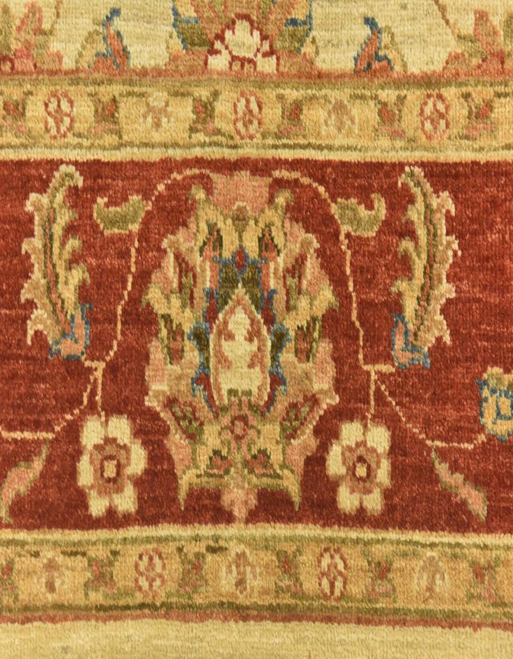 Detail image of  6' 9 x 9' 8  Hand Knotted Peshawar Ziegler Rug