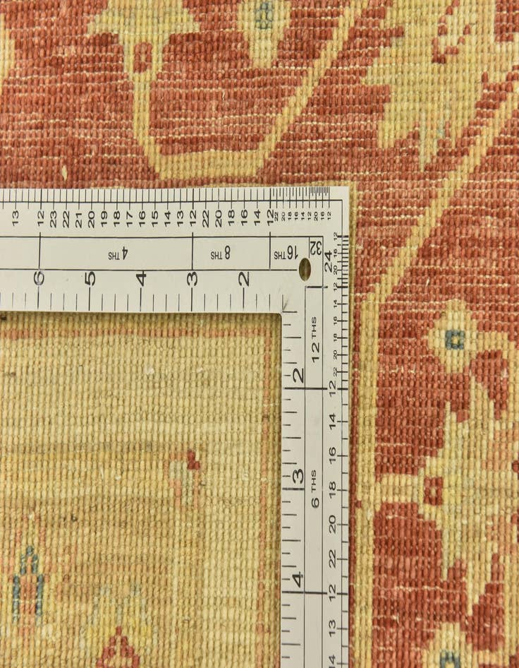 Detail image of  6' 10 x 9' 4  Hand Knotted Peshawar Ziegler Rug