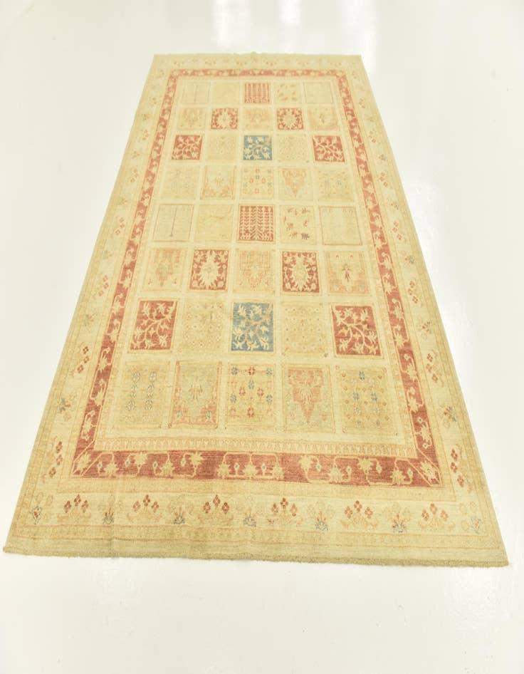 Detail image of  6' 10 x 9' 4  Hand Knotted Peshawar Ziegler Rug