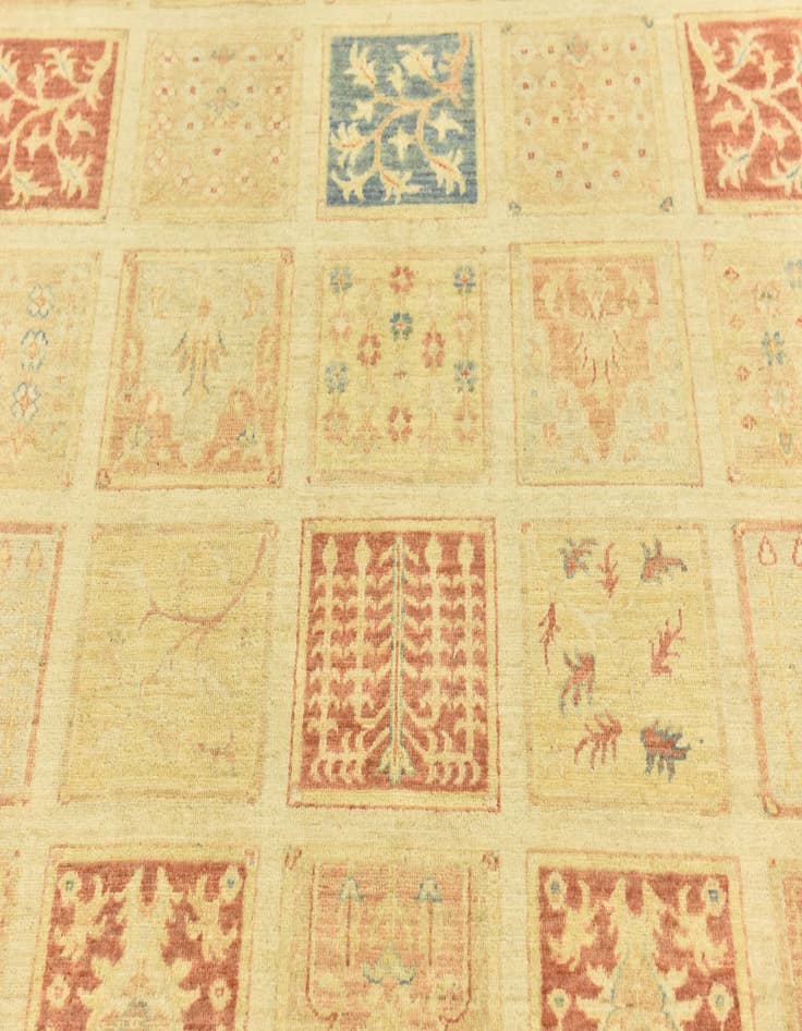 Detail image of  6' 10 x 9' 4  Hand Knotted Peshawar Ziegler Rug