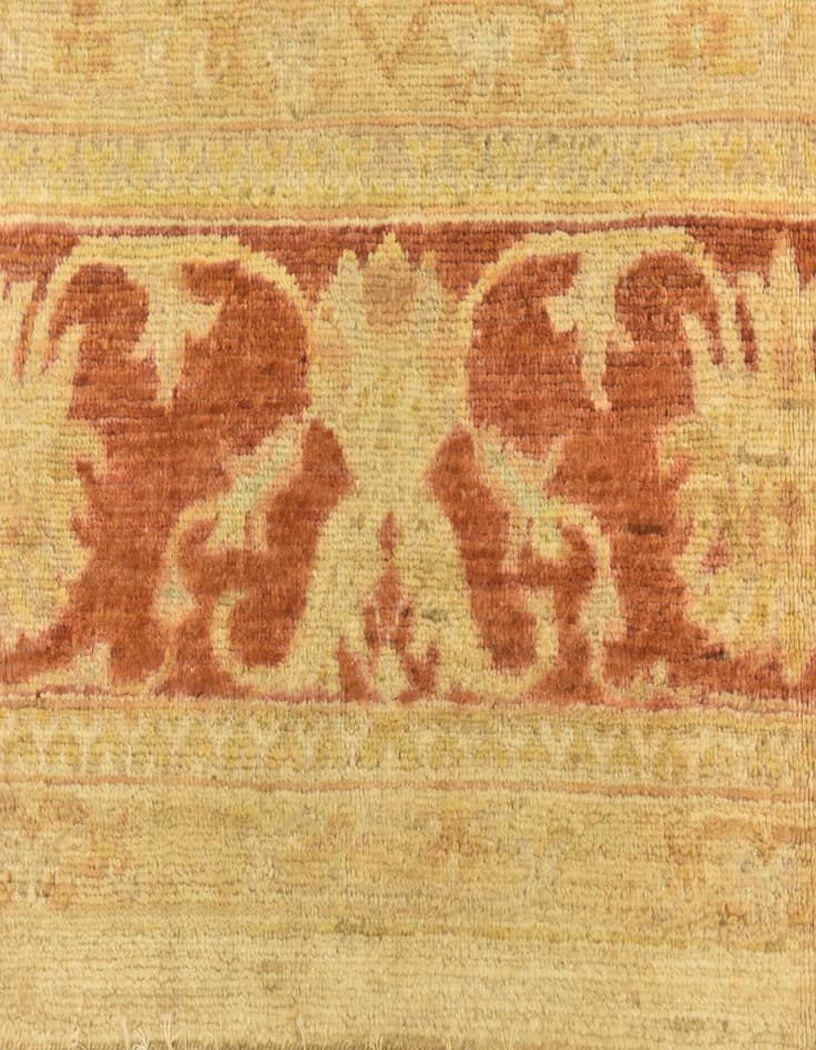 Detail image of  6' 8 x 9' 8  Hand Knotted Peshawar Ziegler Rug