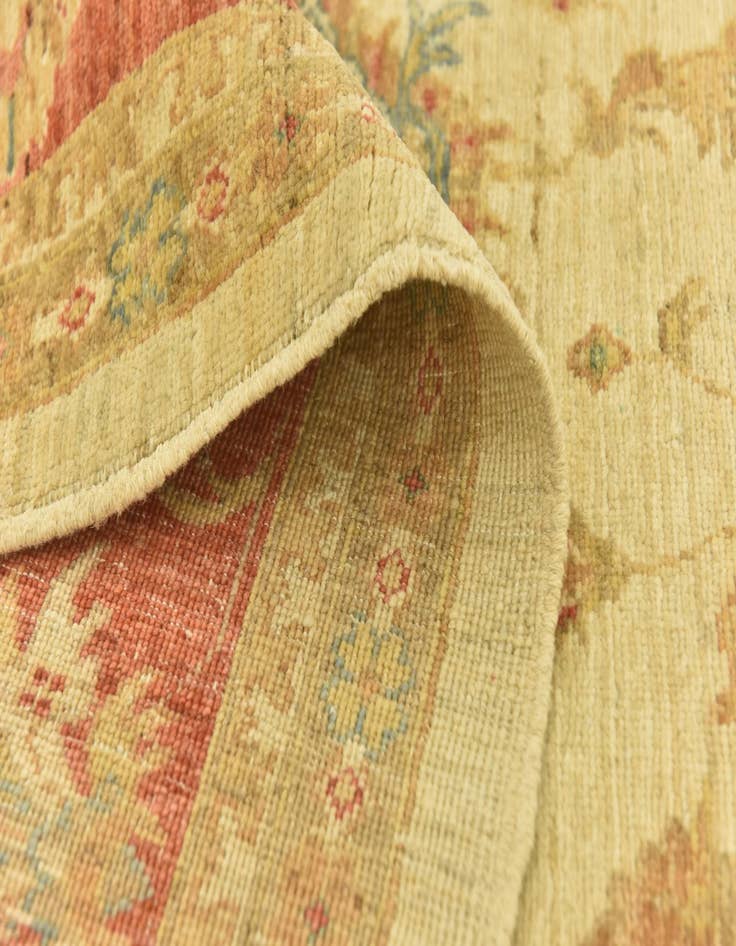 Detail image of  6' 10 x 9' 10  Hand Knotted Peshawar Ziegler Rug