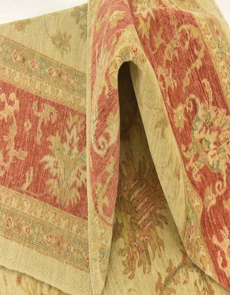 Detail image of  6' 10 x 9' 10  Hand Knotted Peshawar Ziegler Rug