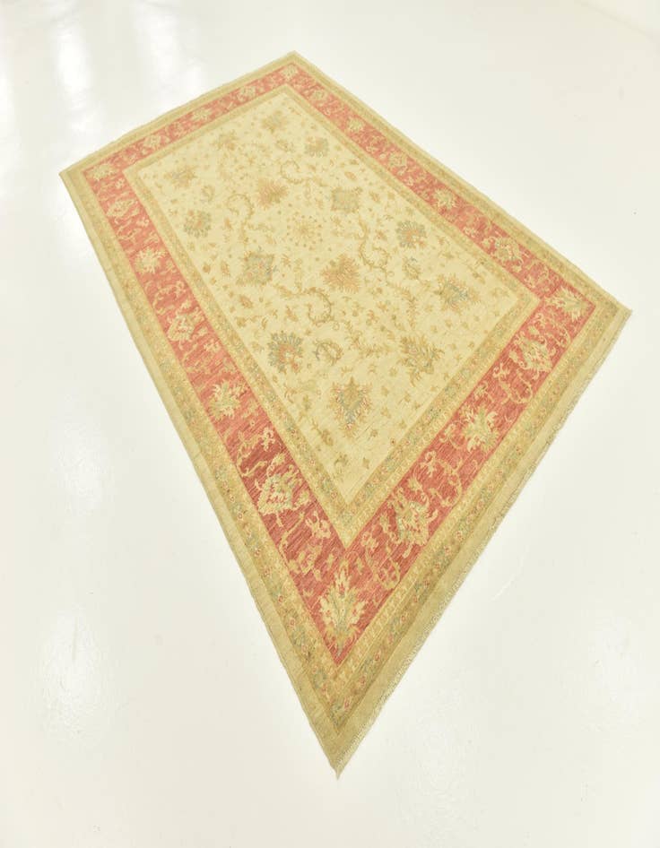 Detail image of  6' 10 x 9' 10  Hand Knotted Peshawar Ziegler Rug