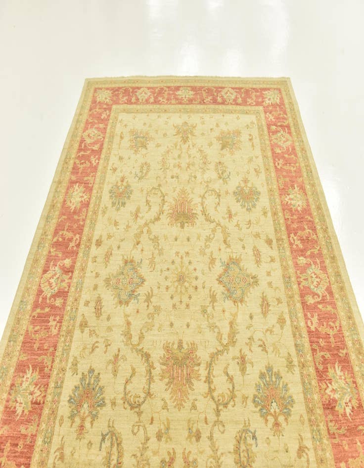 Detail image of  6' 10 x 9' 10  Hand Knotted Peshawar Ziegler Rug