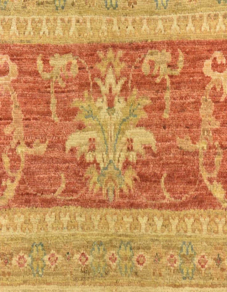 Detail image of  6' 10 x 9' 10  Hand Knotted Peshawar Ziegler Rug