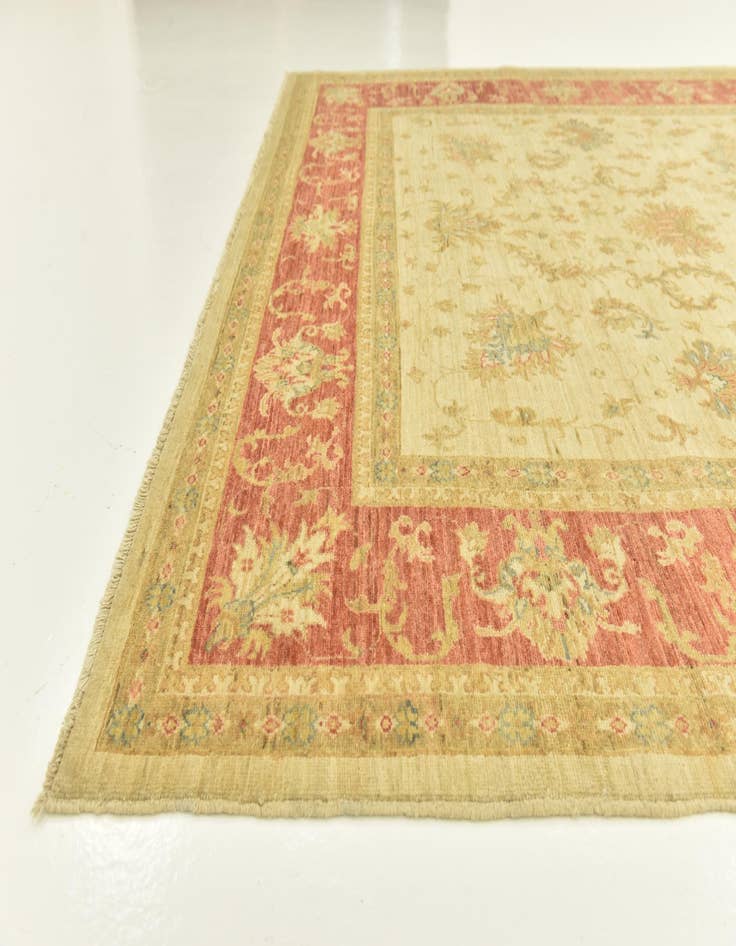 Detail image of  6' 10 x 9' 10  Hand Knotted Peshawar Ziegler Rug