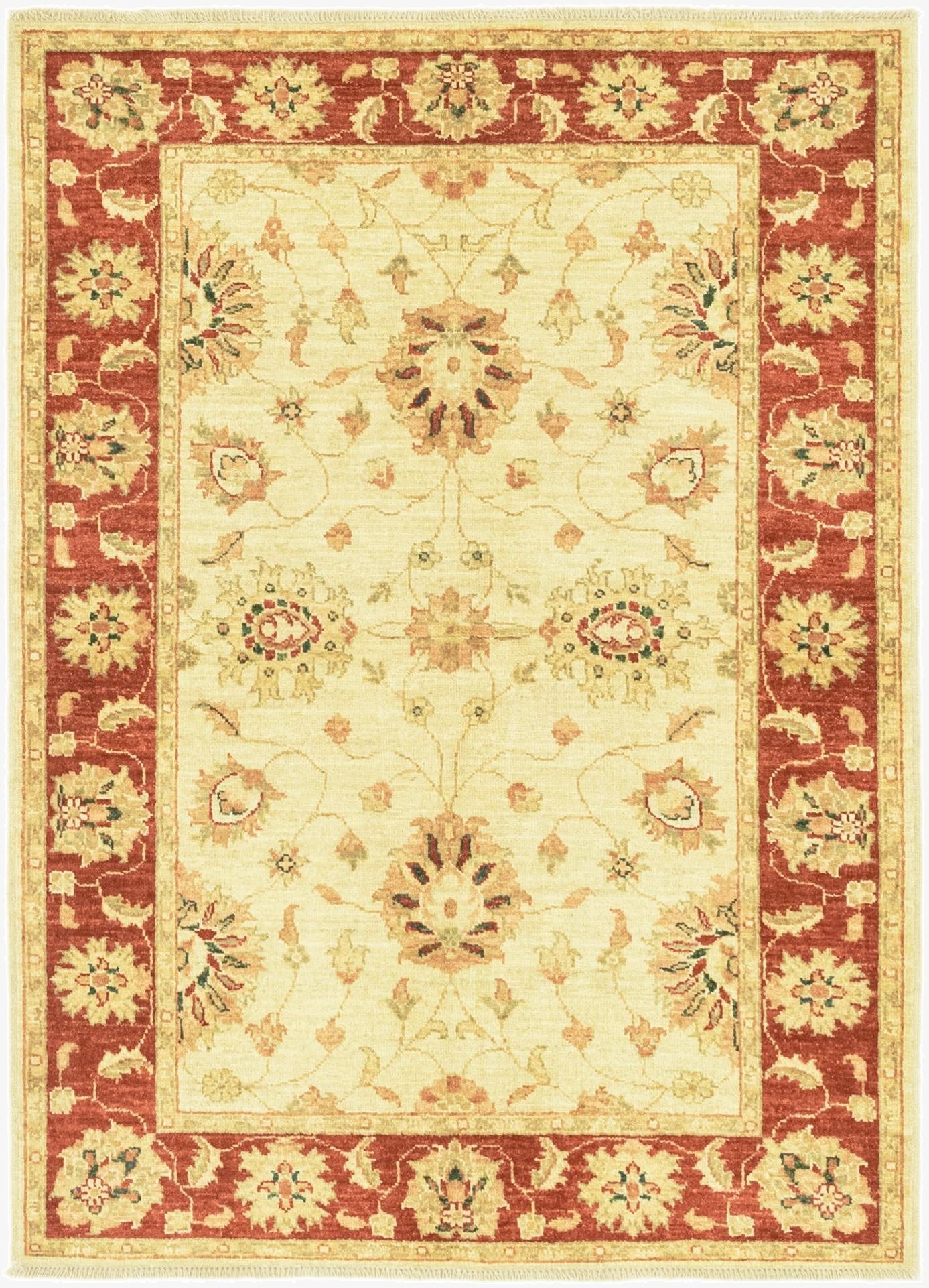  3' 6 x 4' 10  Hand Knotted Peshawar Ziegler Rug