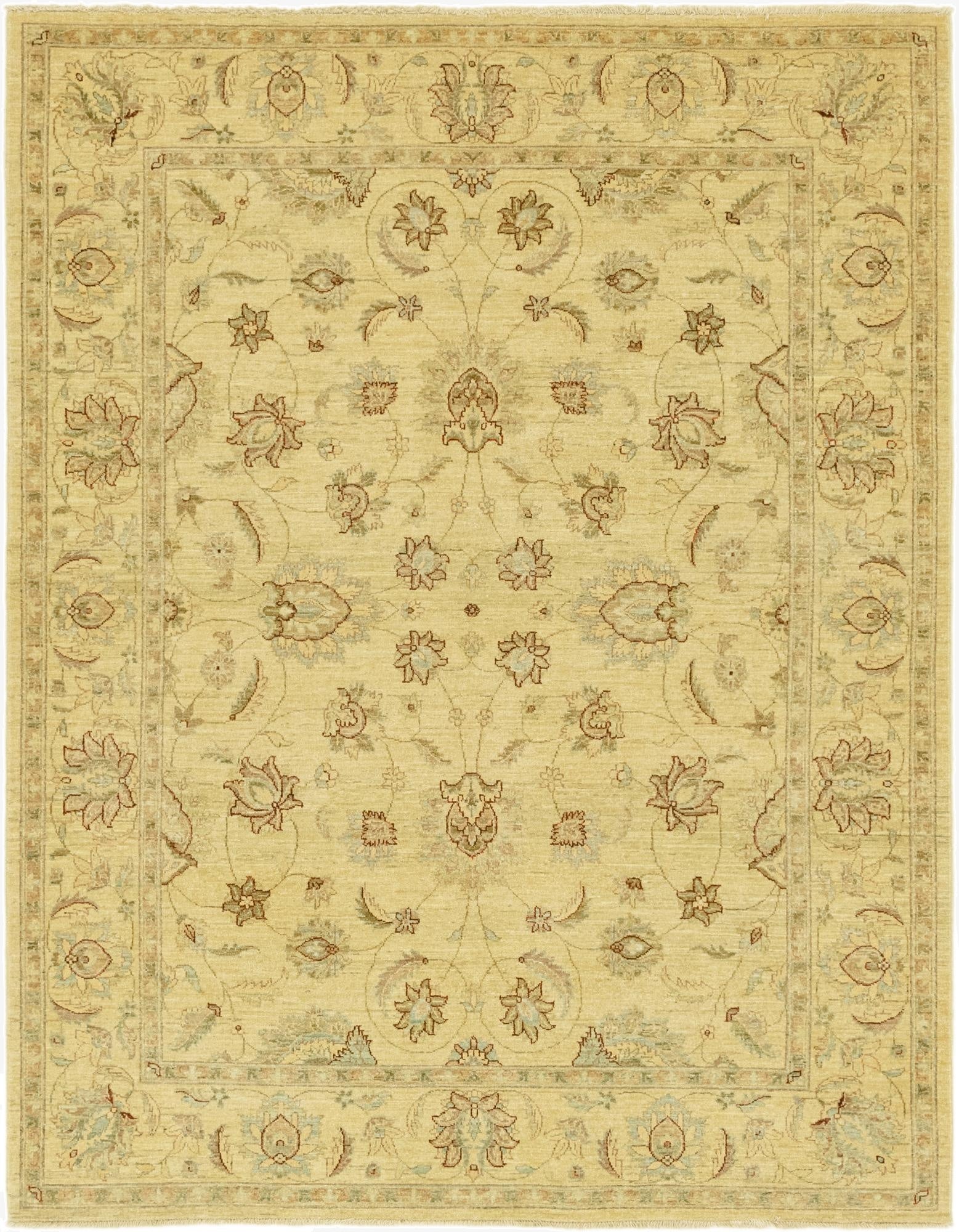  6' 1 x 7' 10  Hand Knotted Peshawar Ziegler Rug